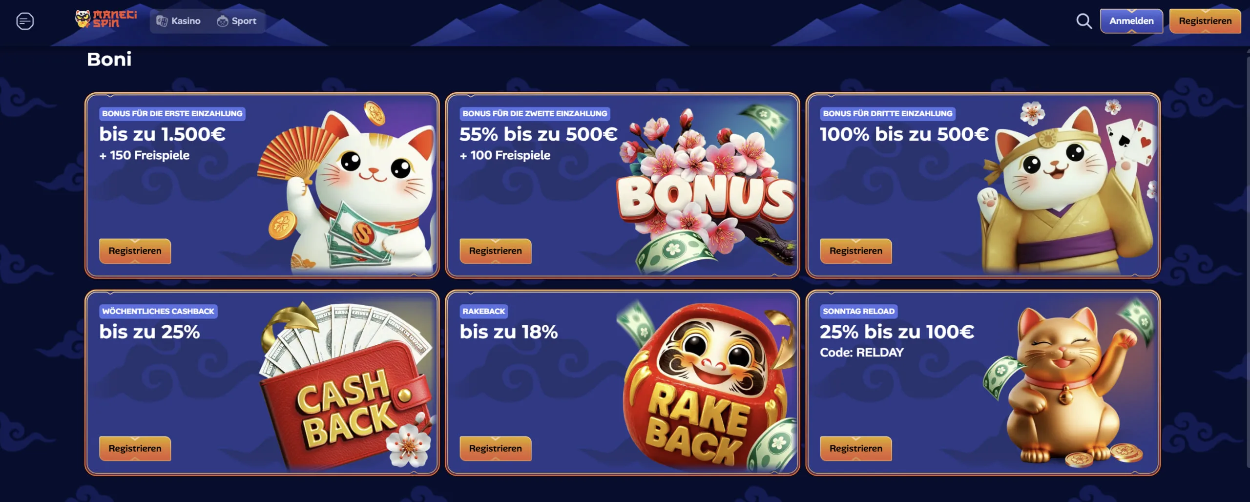 Manekispin Casino Bonus